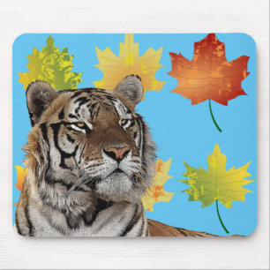 Tapis De Souris l'art animal de la tête de tigre mâle