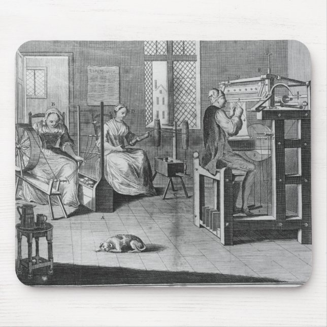 Tapis De Souris L'art du Bas-Cadre-Travail-Tricot (Devant)