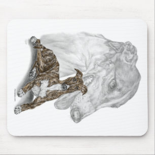 Tapis De Souris L'art du Greyhound Brindle