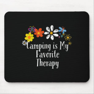 Tapis De Souris L'art floral artistique camping est la thérapie fa