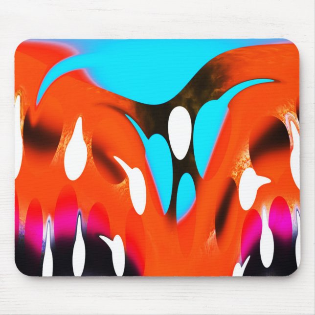 Tapis De Souris L'art orange funky (Devant)