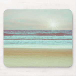 Tapis De Souris L'artisanat de Retro Serene Beach  Mousepad
