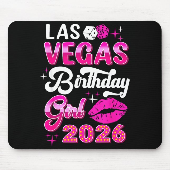 Tapis De Souris Las Vegas Girls Trip 2026 Cruise Trip Matching Bir (Devant)