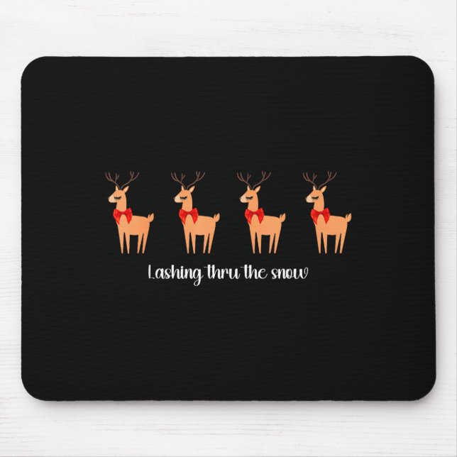 Tapis De Souris Lash Artist Christmas Reindeer Esthetician Eyelash (Devant)