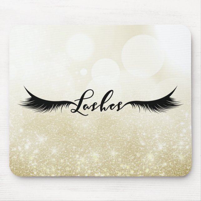 Tapis De Souris Lashes Black Eyelashes Extensions Maquillage Beaut (Devant)