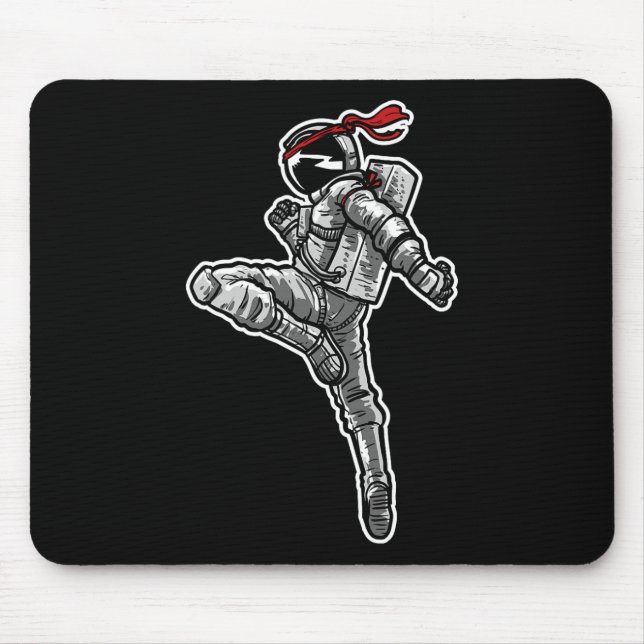 Tapis De Souris L'astronaute Muay Thai Boxing Karate Kickboxing (Devant)