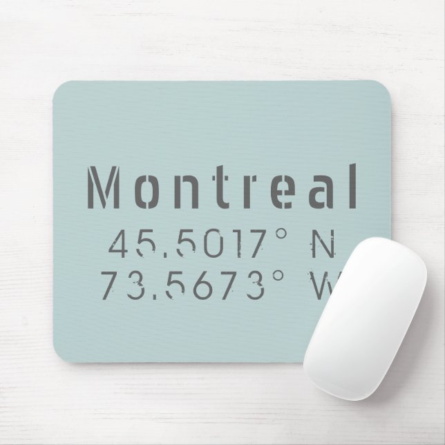 Tapis De Souris Latitude de Montréal (Avec souris)