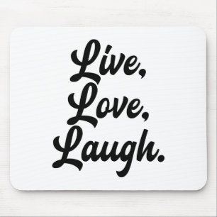 Tapis De Souris Laugh Love Live Retro Méditation Mineure Positivit