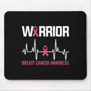 Tapis De Souris Lauréate du ruban rose du guerrier du cancer du se