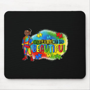 Tapis De Souris L'Autisme Enfant Noir Différent Est Beau Autisme A