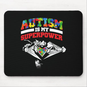 Tapis De Souris L'autisme est ma superpuissance Autiste Soutien Au