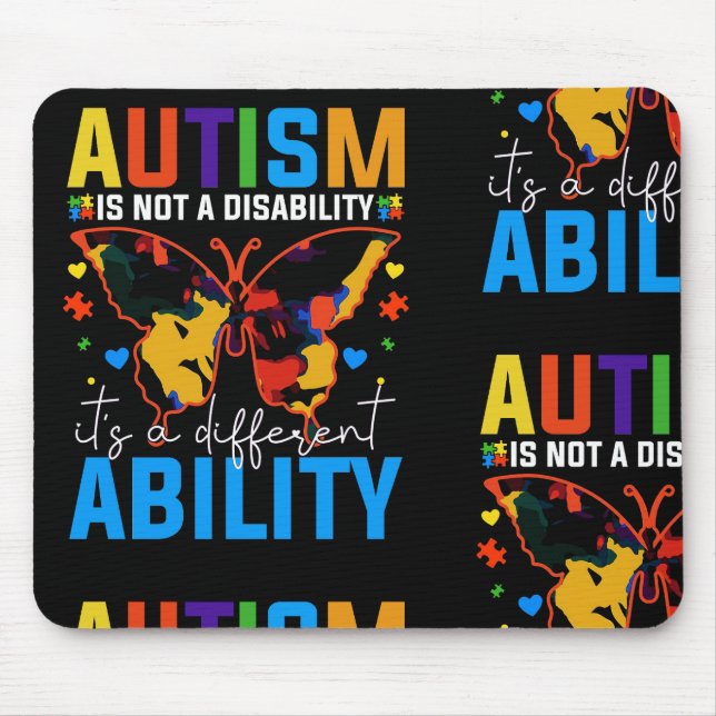Tapis De Souris L'Autisme N'Est Pas Un Handicap, C'Est Un Différen (Devant)