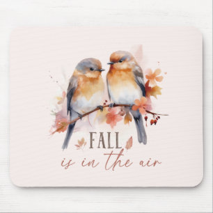 Tapis De Souris L'Automne Est Dans L'Air - Beaux Oiseaux Et Feuill