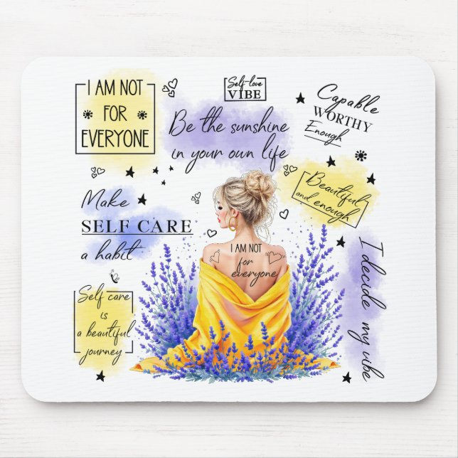 Tapis De Souris L'autonomisation des femmes inspire une affirmatio (Devant)