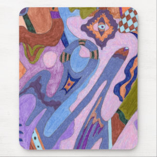 Tapis De Souris "Lavande" Art Abstrait