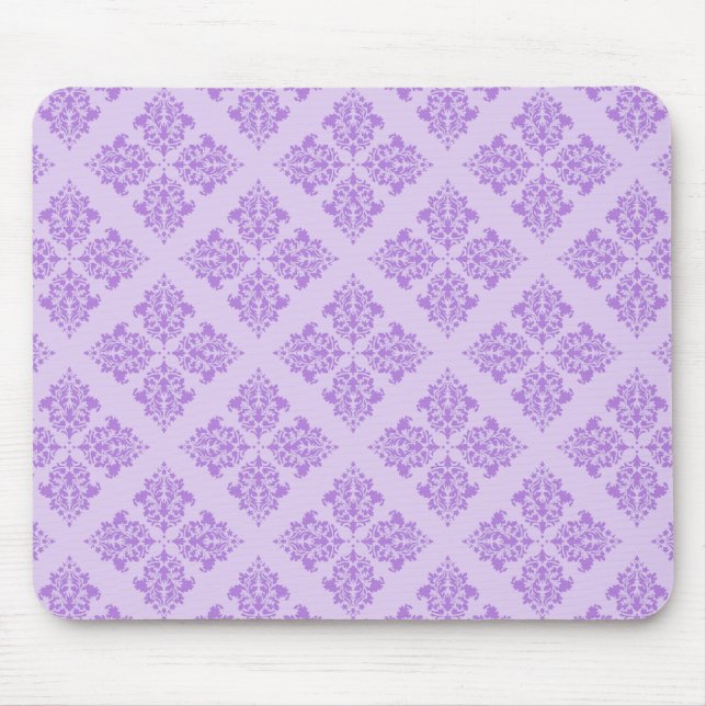 Tapis De Souris Lavande Damas marocaine (Devant)