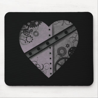 Tapis De Souris Lavande et coeur noir steampunk