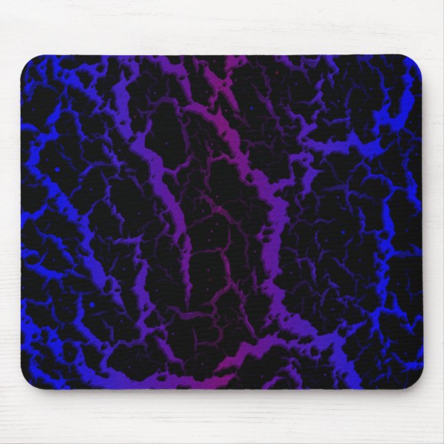 Tapis De Souris Lave de l'espace fissuré - bleu/pourpre (Devant)