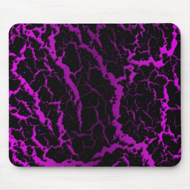 Tapis De Souris Lave de l'espace fissuré - rose/pourpre (Devant)