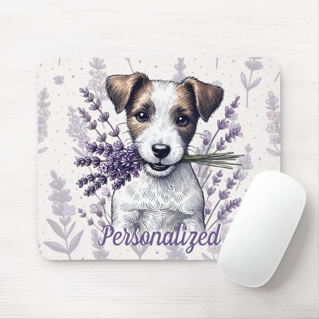 Tapis De Souris Lavender Terrier Love (Avec souris)