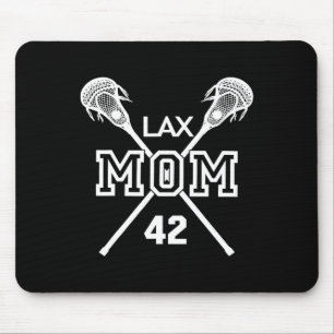 Tapis De Souris Lax Maman #42 Lacrosse Maman Joueuse Numéro 42 Mèr