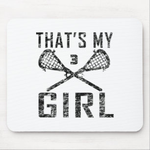 Tapis De Souris Lax vintage C'est ma fille Lacrosse Maman #3