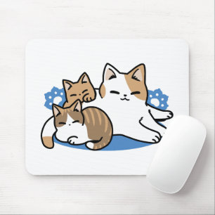 Tapis De Souris Laze Furr Days - Cute Lazy Cats Design