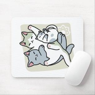 Tapis De Souris Laze Furr Days - Cute Lazy Cats Design