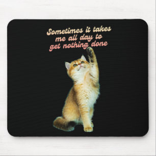 Tapis De Souris Lazy Amoureux des chats Funny Cute Cat