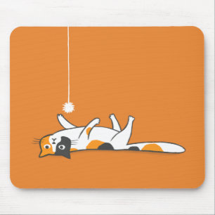 Tapis De Souris Lazy Calico Cat   Mousepad de Kitty Lover pour ani