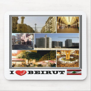 Tapis De Souris LB Beyrouth - Liban - I Love Mosaic -