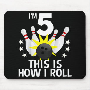 Tapis De Souris Le 5 Year Old Bowling Birthday