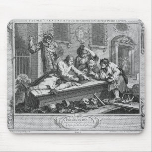 Tapis De Souris Le 'apprenti oisif au jeu dans la cour d'église