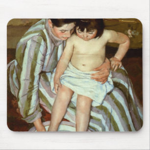 Tapis De Souris Le bain de l'enfant de Mary Cassatt (vers 1892)