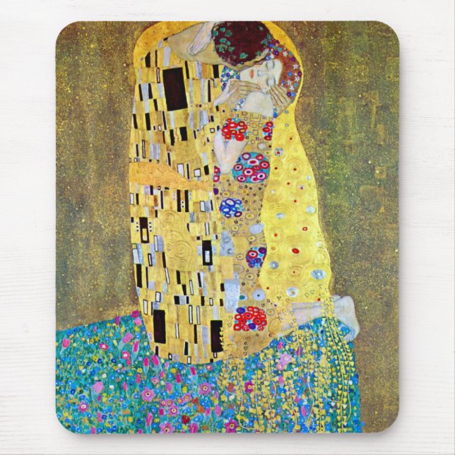Tapis De Souris Le baiser de Gustav Klimt, Art Nouveau Vintage (Devant)
