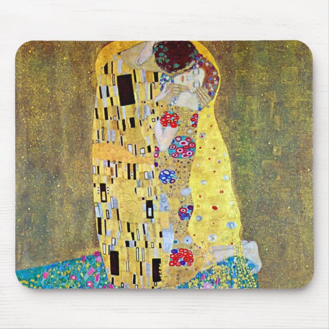 Tapis De Souris Le baiser de Gustav Klimt, Art Nouveau Vintage (Devant)