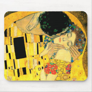 Tapis De Souris Le baiser par art Nouveau de Gustav Klimt