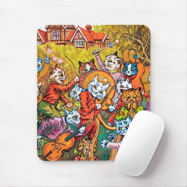 Tapis De Souris Le Band Joue, Louis Wain (Avec souris)