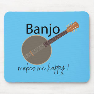 Tapis De Souris Le banjo me rend heureux