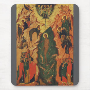 Tapis De Souris Le baptême du Christ icône byzantine