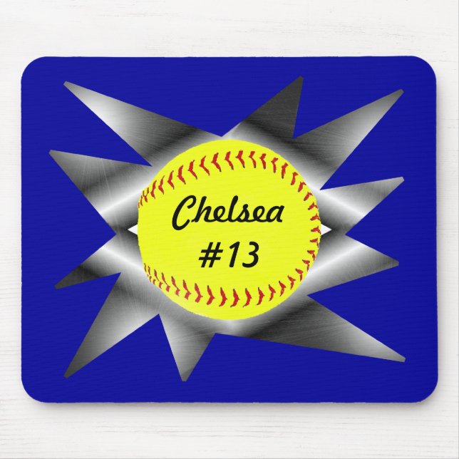 Tapis De Souris Le base-ball Mousepad de Fastpitch (Devant)
