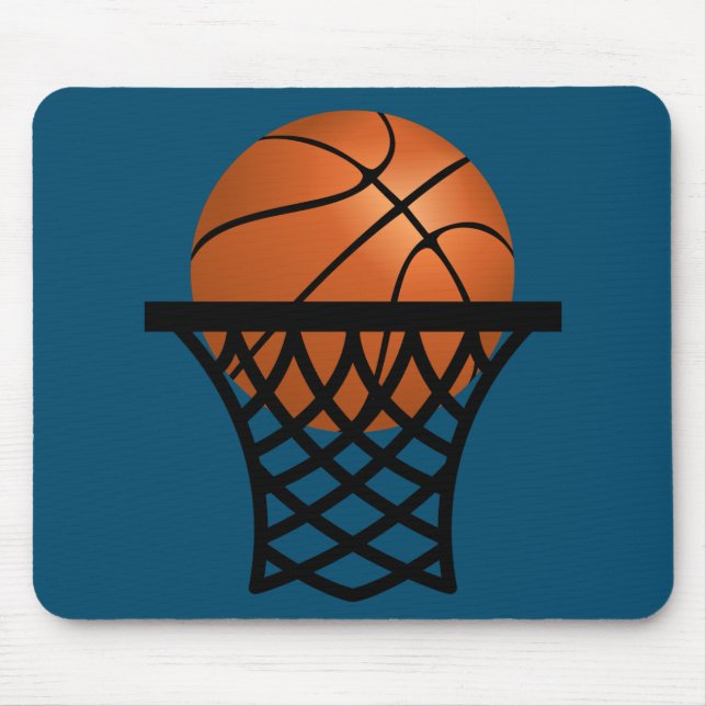 Tapis De Souris le basket-ball dans le cerceau (Devant)