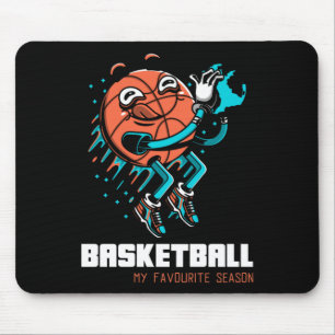 Tapis De Souris Le Basket-Ball Est Mon Favori Saison Fun