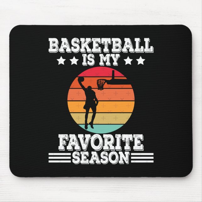 Tapis De Souris Le Basket Est Ma Saison Préférée 5 (Devant)