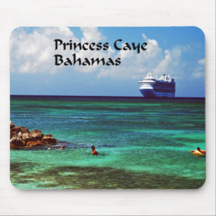 Tapis De Souris Le bateau de croisière s'est accouplé à une île