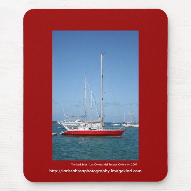 Tapis De Souris Le bateau rouge - customisé (Devant)