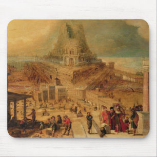 Tapis De Souris Le bâtiment de la tour de Babel (panneau)