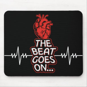 Tapis De Souris Le Beat Commence À Porter Le Rouge Pour Les Défens