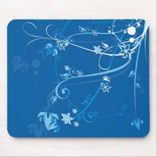 Tapis De Souris Le bleu fleurit la chemise