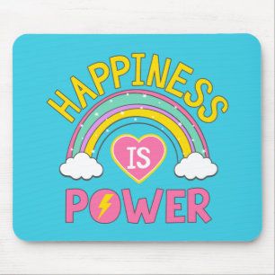 Tapis De Souris Le bonheur est Power Rainbow